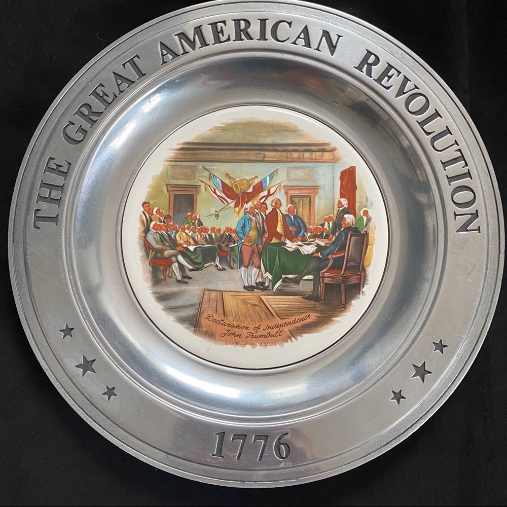 1776 Revolution Pewter Plate